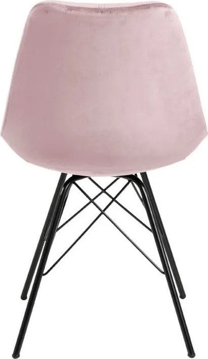 Sedia da pranzo rosa e nera Eris - Actona