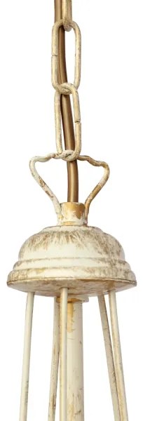 Lampadario a sospensione con catena MALBO 3xE27/15W/230V beige