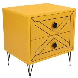 Comodino LUNA 55x50 cm giallo