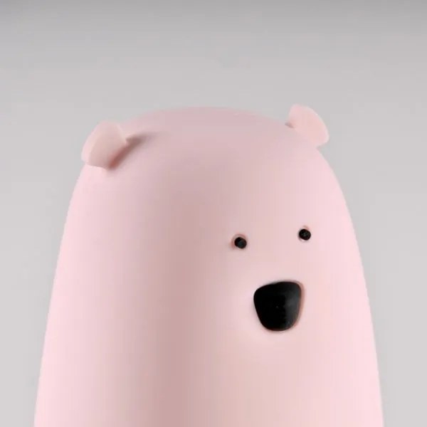 Lampada touch LED RGB per bambini BEAR LED/0,8W/5V rosa + USB