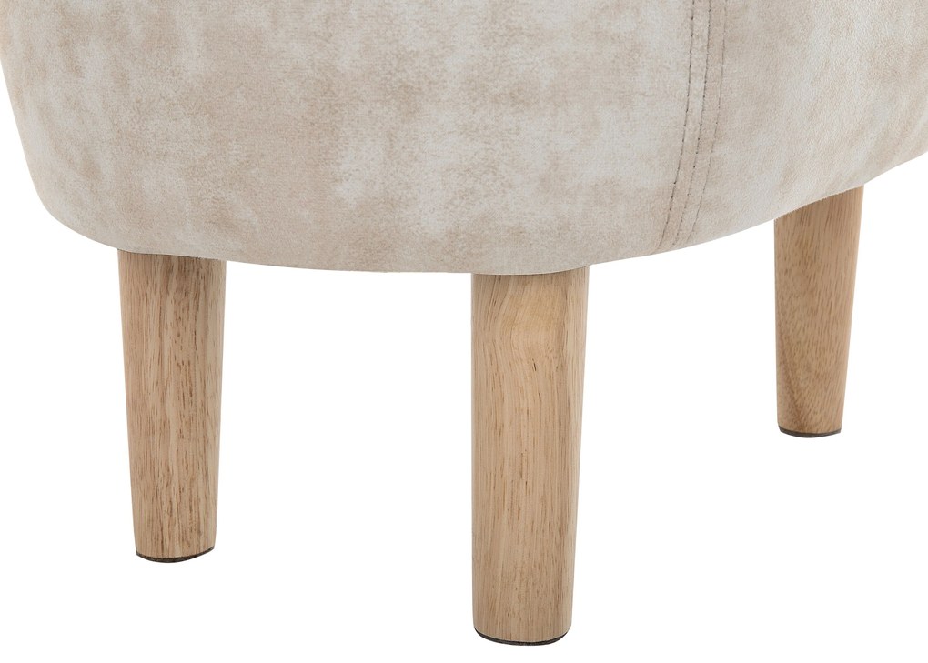 Pouf in tessuto beige REINDEER Beliani