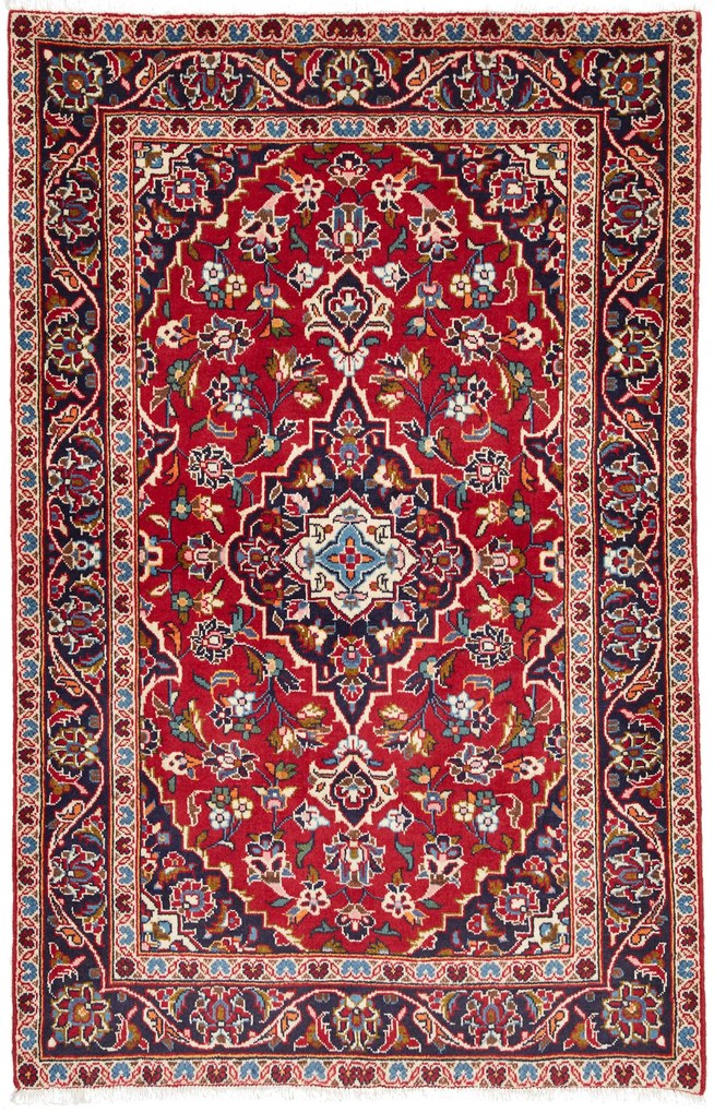 Kashan Tappeto persiano 150 x 100 Rosso (Iran) Annodato A Mano