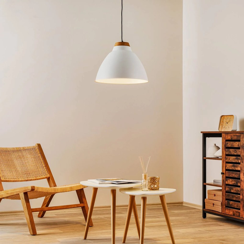 Luminex Lampada a sospensione Skal, bianco