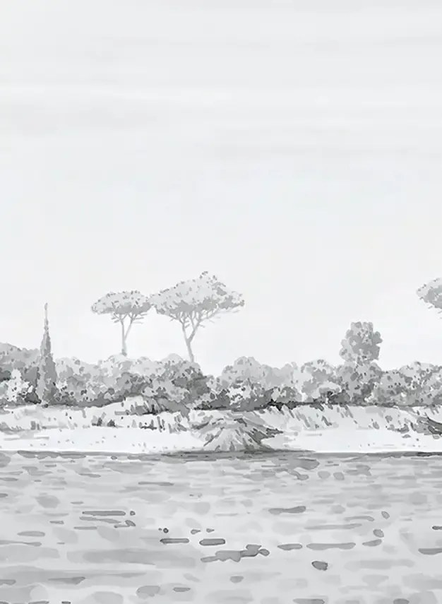 Isidore Leroy Carta da parati panoramica Rivage Gris - Panel 1