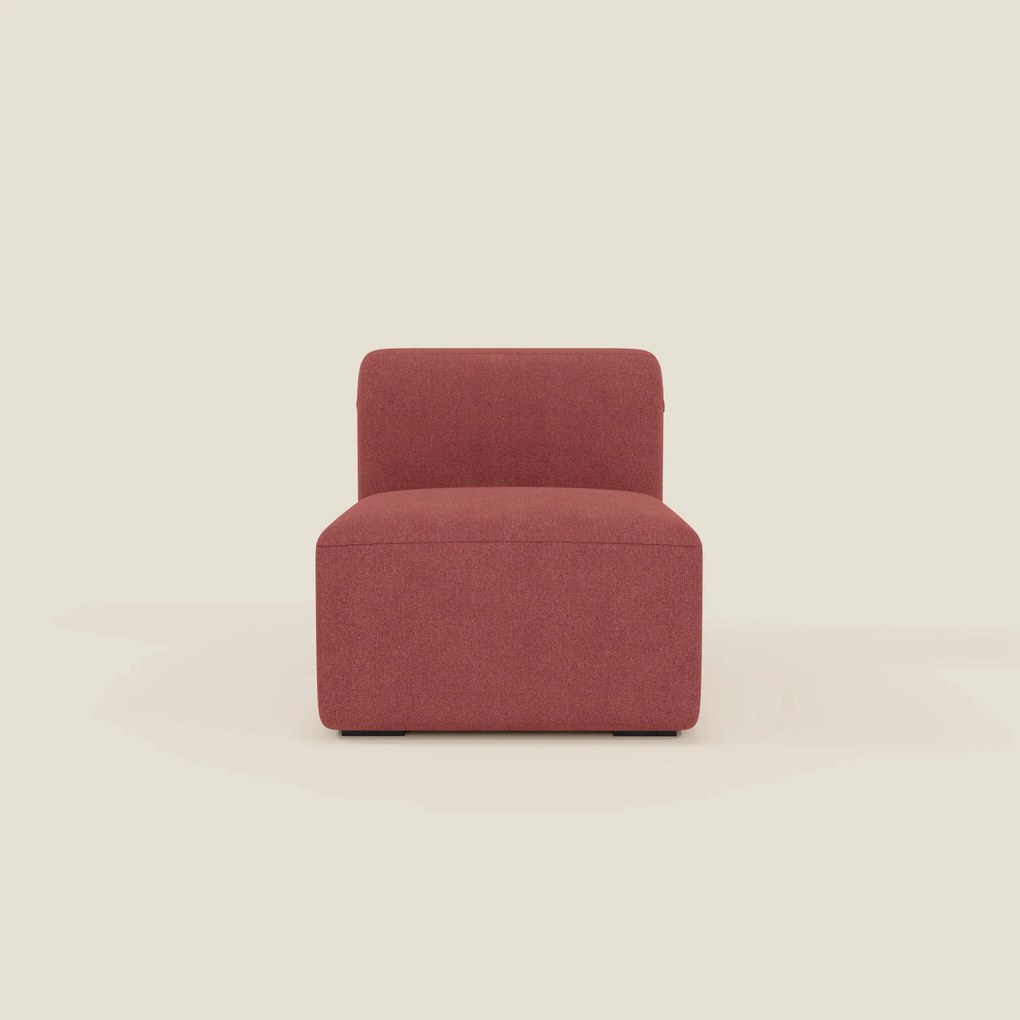 BonBon modulo centrale 70 cm – Poltrona o elemento componibile in tessuto smacchiabile T23 rosso ciliegia