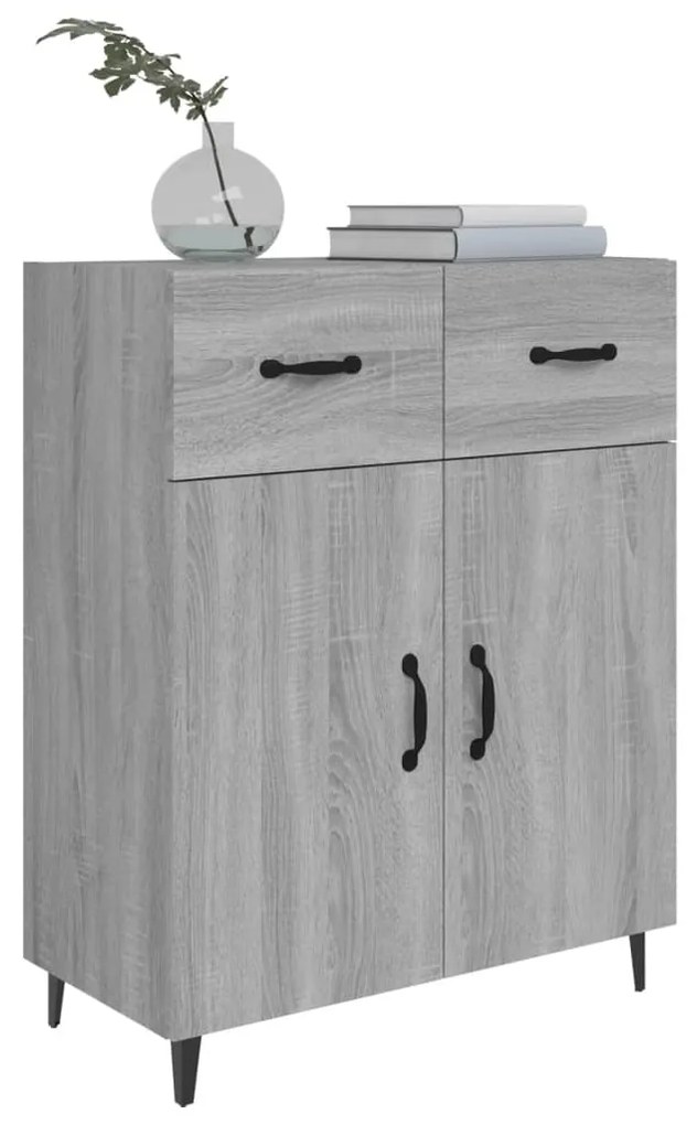 Credenza grigio sonoma 69,5x34x90 cm in legno multistrato