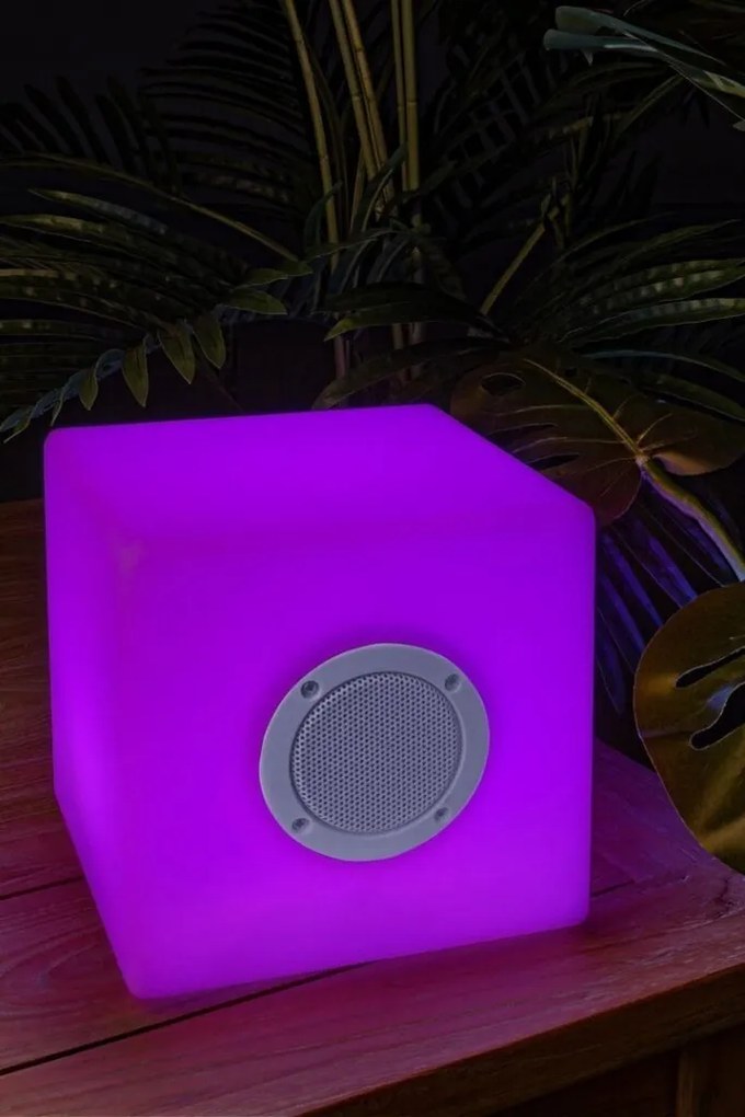 Lampada CUBO a LED con speaker 20&#215;20 cm