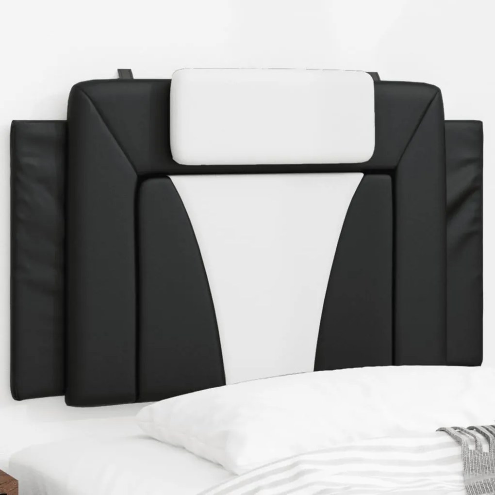 Cuscino Testiera Nero E Bianco 80 Cm İn Similpelle /