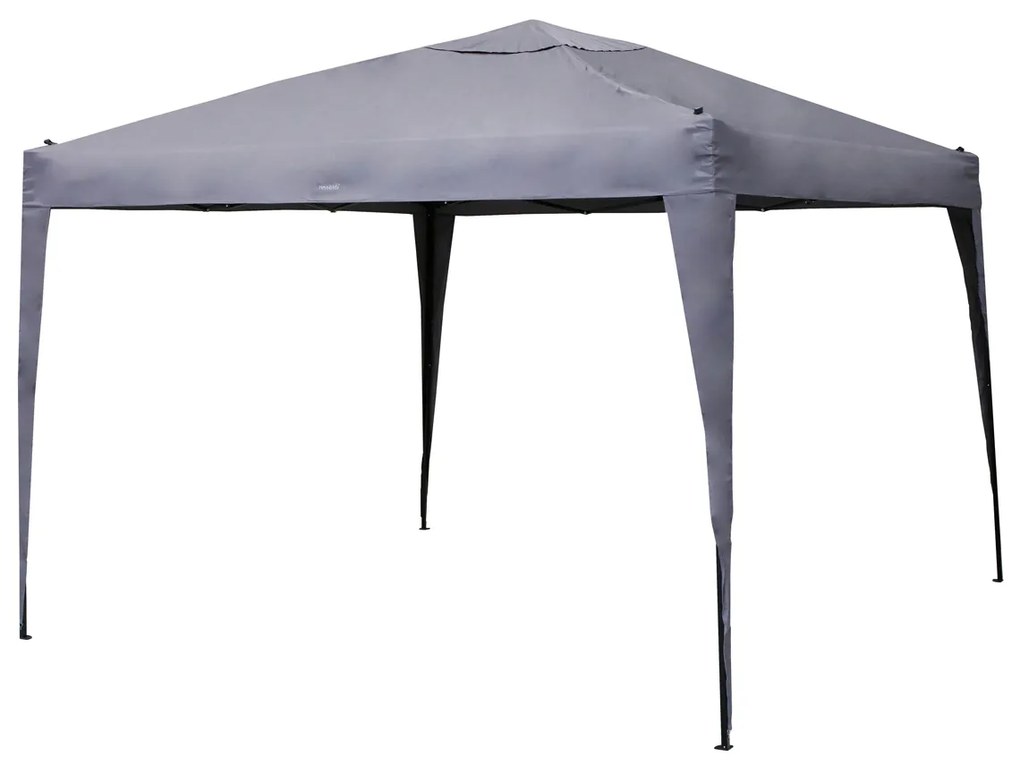 Gazebo da giardino pieghevole 300x300x260 cm Quick up grigio
