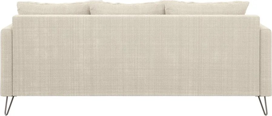 Divano color crema con rivestimento in ciniglia 200 cm Freya – Ropez