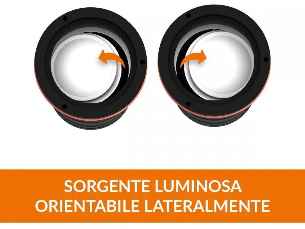 Faro Carrabile GU10 IP67 Orientabile, Acciaio INOX 304 - Doppio Pressacavo Colore del corpo Inox