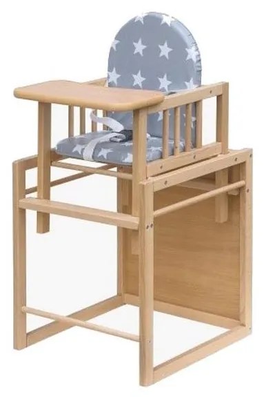 COSING - Seggiolina da pranzo 2 in 1 Viktoria faggio/grigio