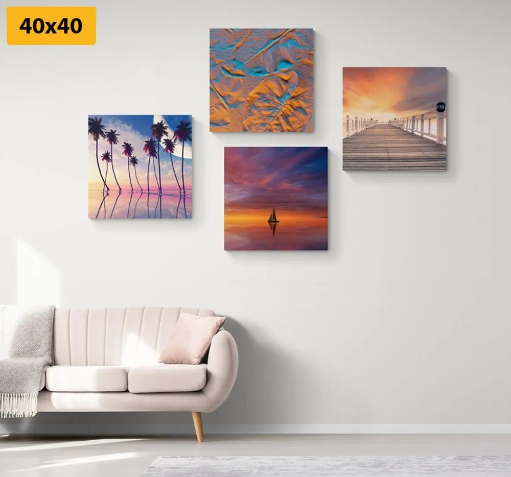 Set di quadri – Paesaggio marino in colori splendidi