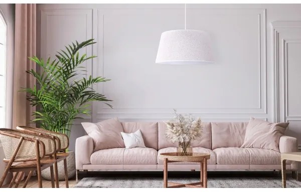 Duolla - Lampadario a sospensione con filo BOUCLE 1xE27/15W/230V diametro 50 cm bianco