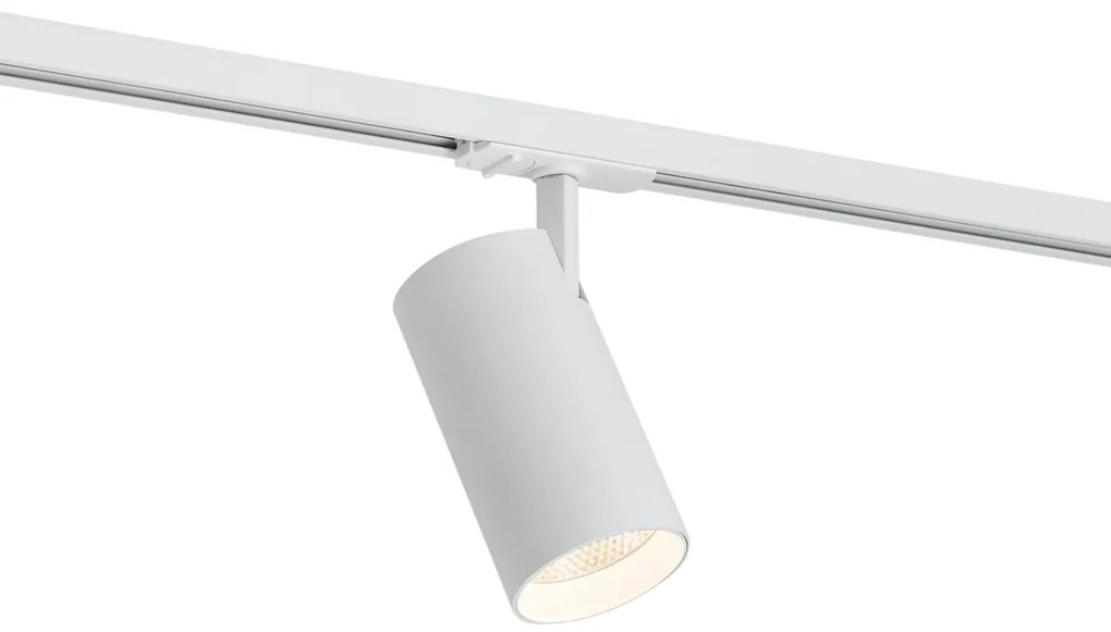 Sistema di illuminazione a binario moderno con 5 faretti bianco 1 fase - Iconic Mark