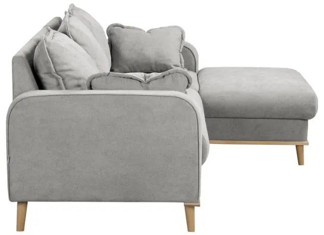 Divano angolare grigio chiaro (angolo destro) Beata - Ropez