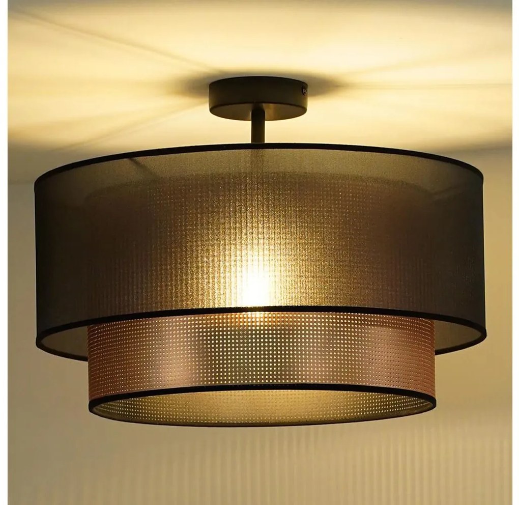Duolla - Lampadario a plafone COPPER SHINY 1xE27/15W/230V diametro 45 cm marrone/rame