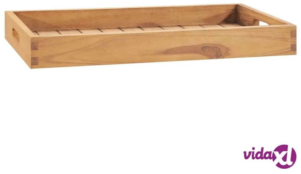 vidaXL Vassoio da Portata 60x35 cm in Legno Massello di Teak