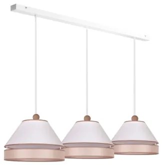 Duolla - Lampadario a sospensione con filo AVIGNON 3xE27/15W/230V bianco/beige