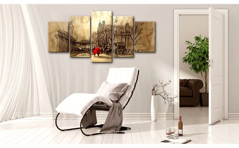 Quadro Time Travels  Colore Nero, Dimensioni e Misure 100x50