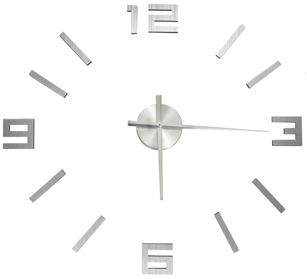 Orologio da Parete 3D Design Moderno Argento 100 cm XXL