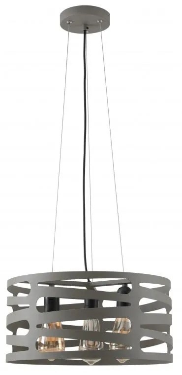 Apparecchio a sospensione grigio con paralume in metallo Marisa - GTV