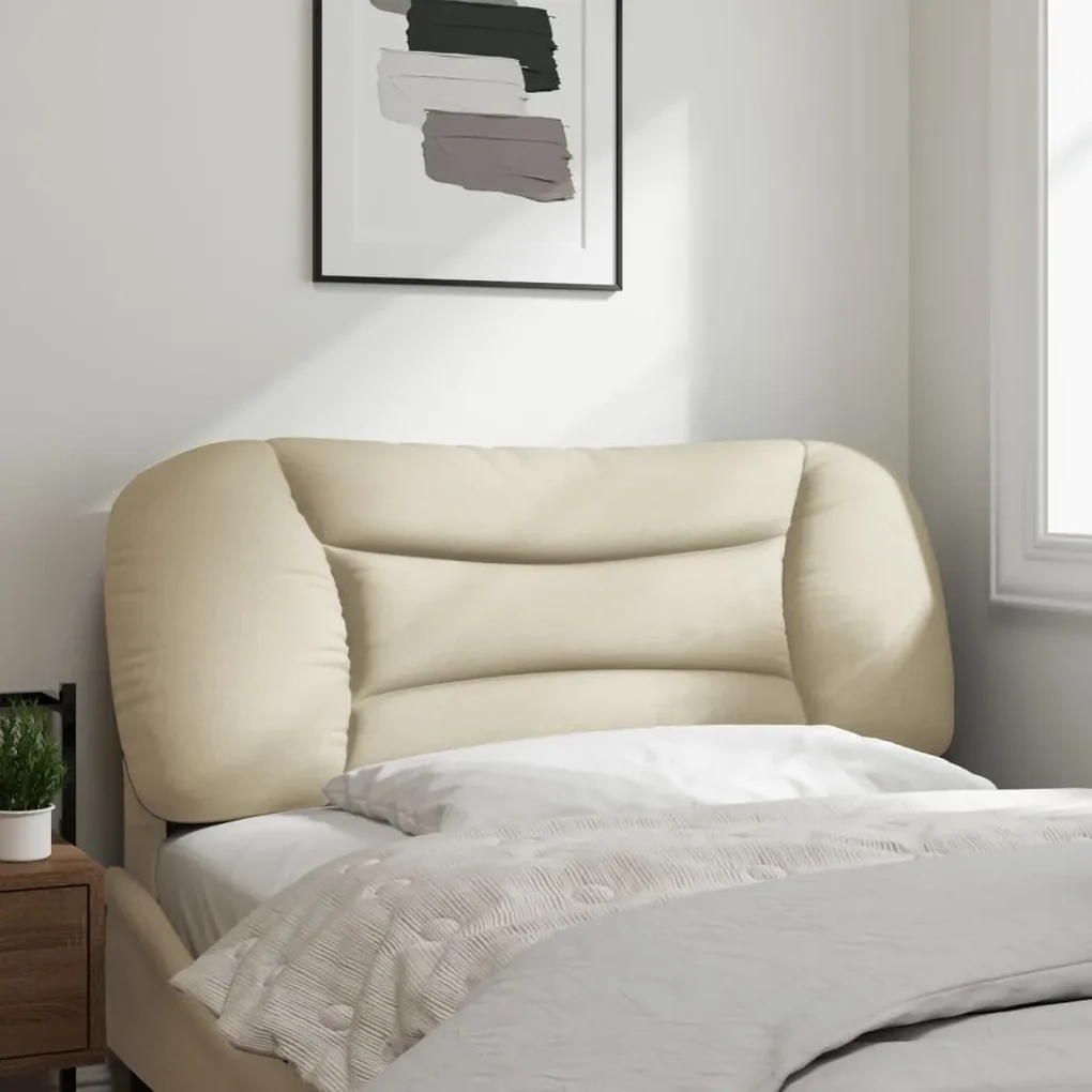 Cuscino testiera crema 100 cm in tessuto