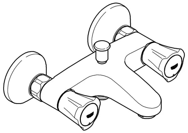 GROHE 25450001 - Miscelatore per vasca COSTA L DN 15, cromo lucido