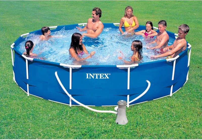 Intex piscina tonda frame telaio portante con pompa filtro Ø cm. 366x76 h - Intex