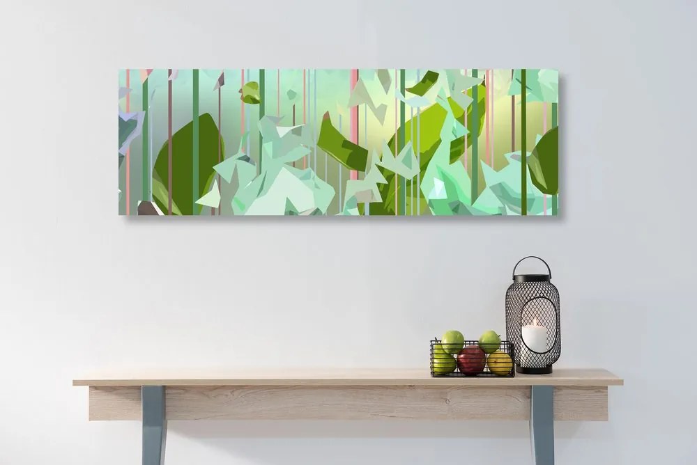 Quadro su tela – Foglie astratte del paradiso