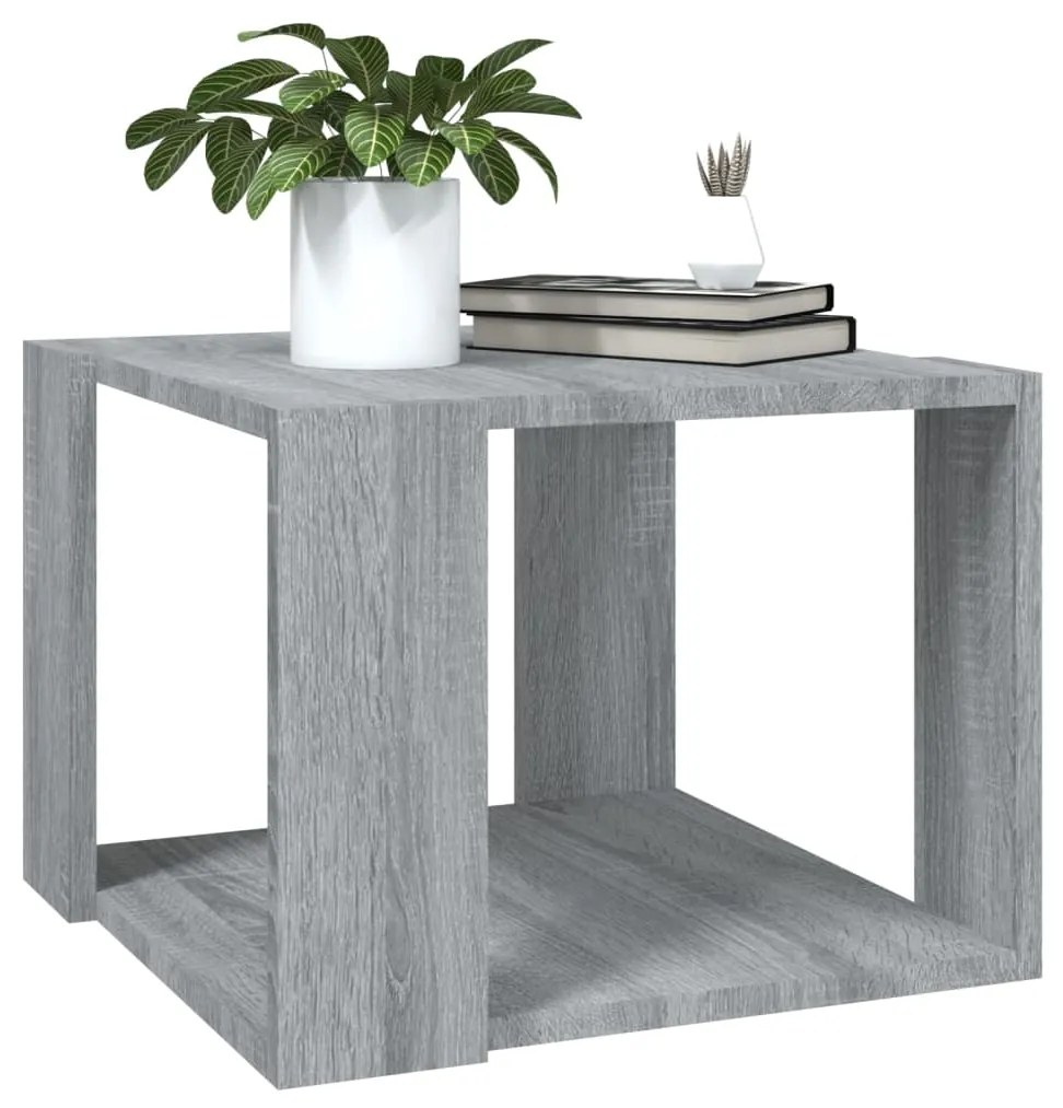 Tavolino salotto grigio sonoma 40x40x30cm legno ingegnerizzato