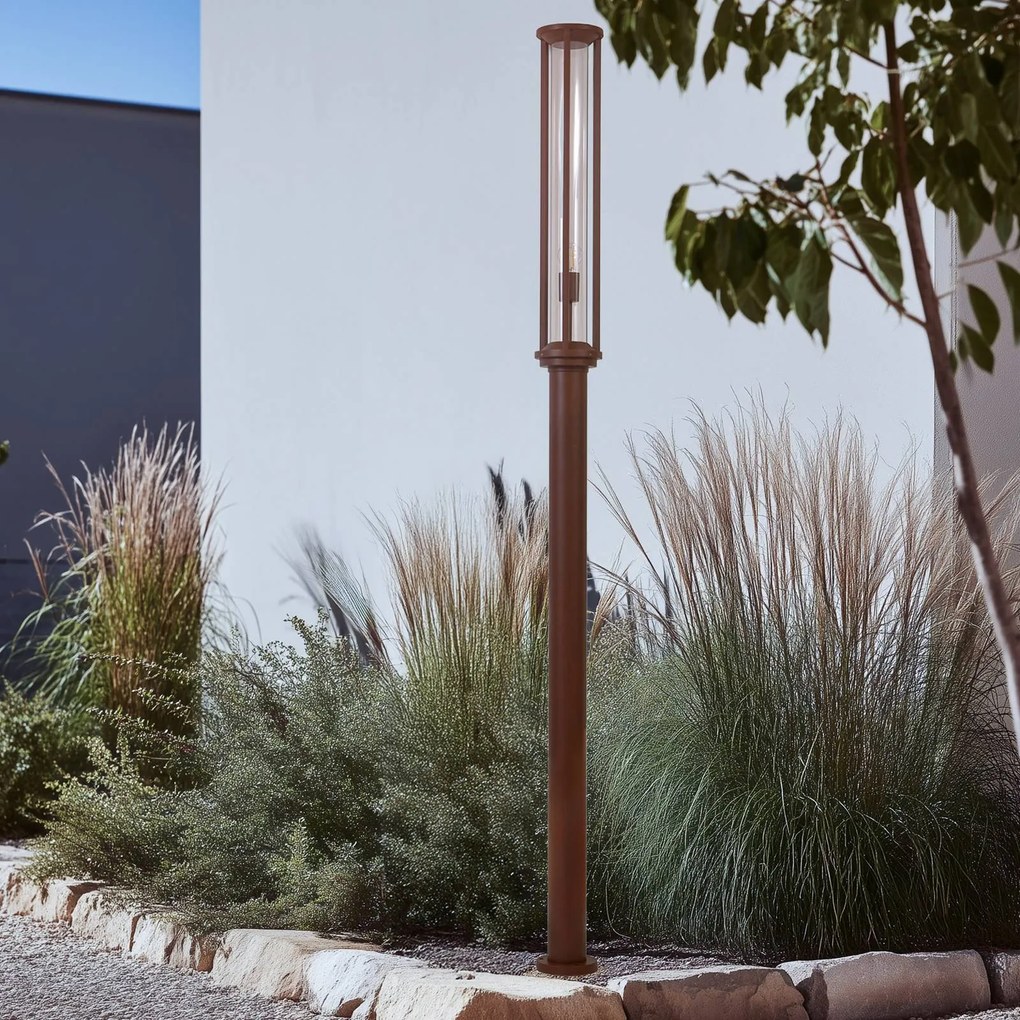 Lucande lampada da esterno Alivaro, color ruggine, 220 cm, E27, IP65