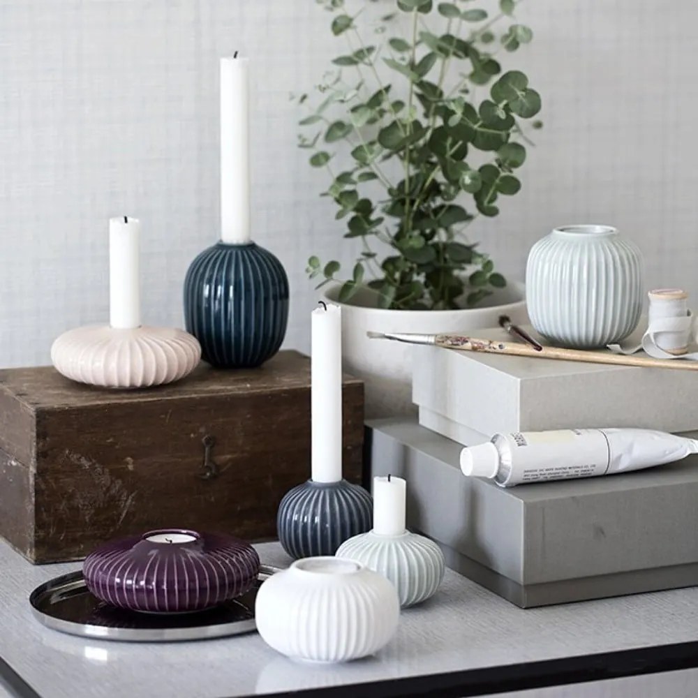 Portacandela in porcellana per candela da tè Hammershøi - Kähler Design