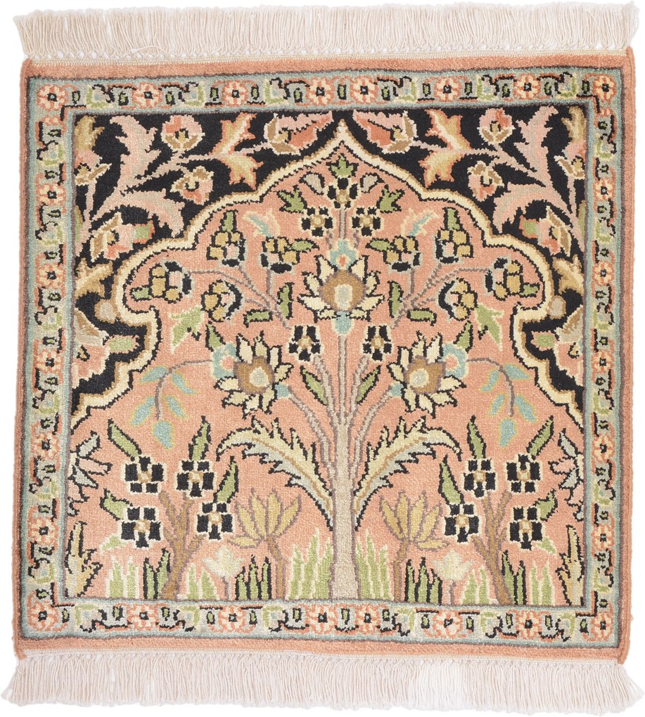 Cashmere Silk Tappeto 50 x 50 (Indian) Annodato A Mano