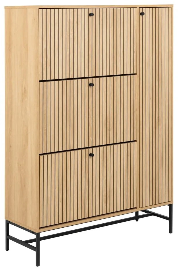 Scarpiera con ante in rovere colore naturale 99x140x35 cm Albany - Actona