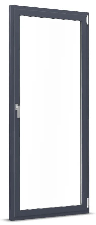 Portafinestra in alluminio Aluprof MB-70 HI, Grigio antracite RAL 7016, 635 x 1760 mm, 1 apertura anta-ribalta a sinistra, configura individualmente