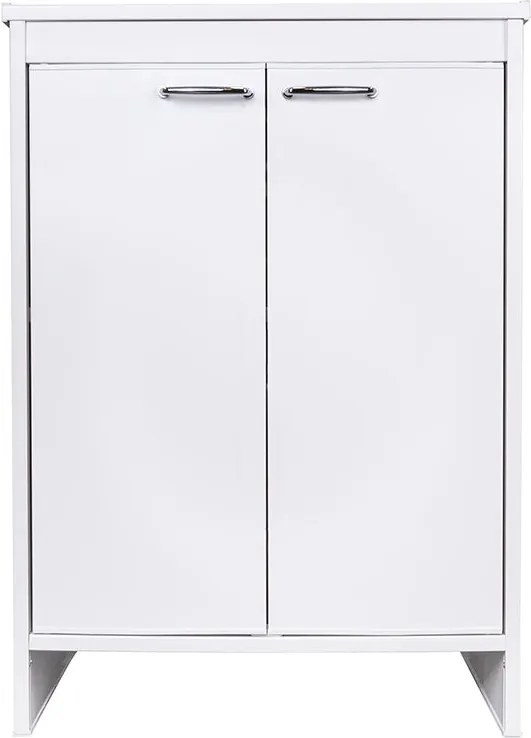 Mobile Lavanderia da Esterno 60x49x84 cm in PVC Bianco...