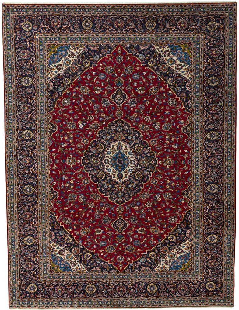 Kashan Tappeto persiano 410x310 Rosso (Iran) Annodato A Mano