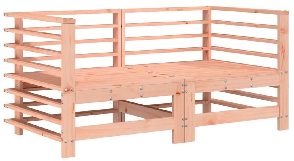 Divani da giardino angolari 2 pz in legno massello di douglas