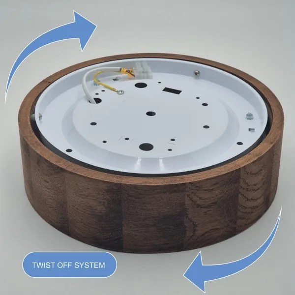 Brilagi - Lampada LED da soffitto CARVALHO 1xE27/60W/230V quercia ciliegio ø27 c