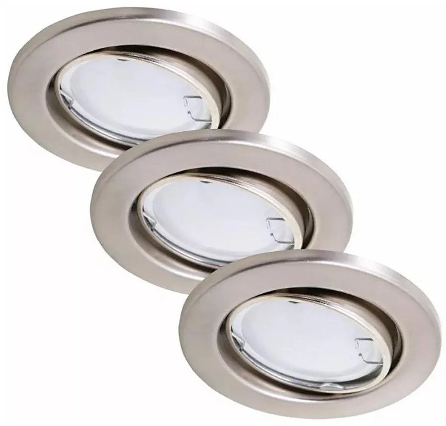 Briloner 7221-032 - SET 3x Lampada LED da bagno 1xGU10/3W/230V cromo opaco