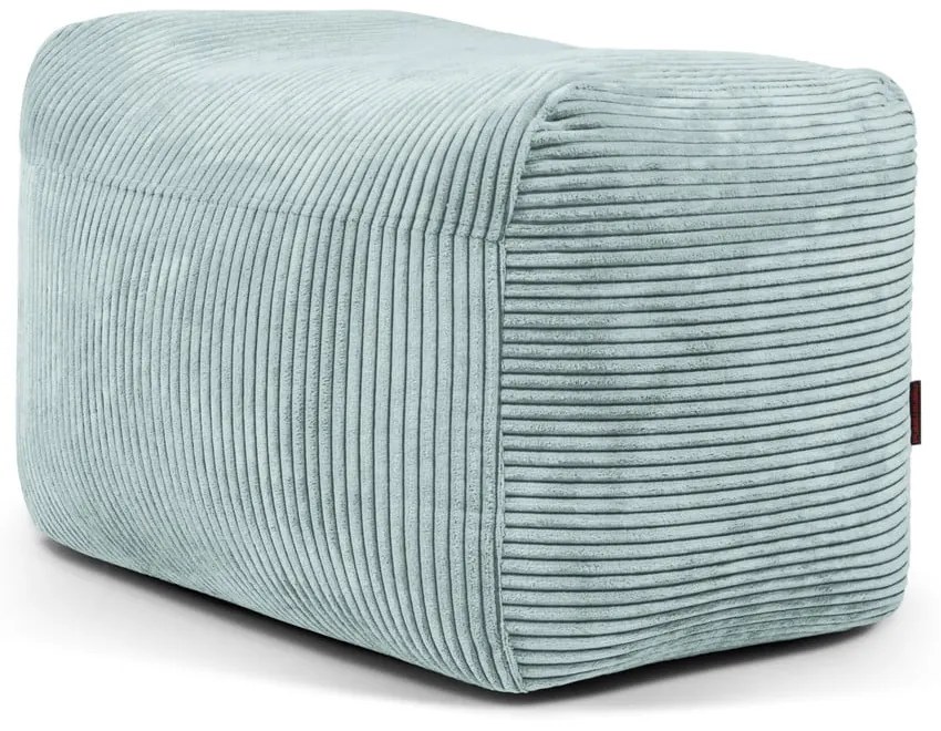 Puof a sacco color menta con rivestimento in velluto a coste Plus 70 Lounge – SLOWDOWN