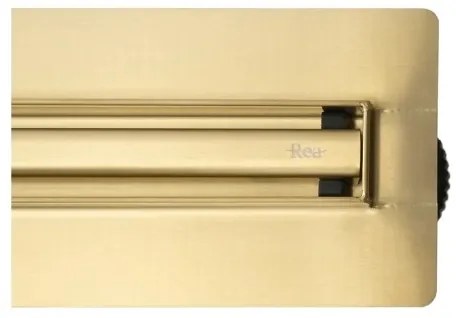 REA-G2714 - Canalina di scarico NEOX SLIM 70 cm acciaio inossidabile/dorato spazzolato
