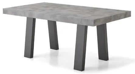 Tavolo soggiorno allungabile 260 cm piano in laminato DIVO Cemento