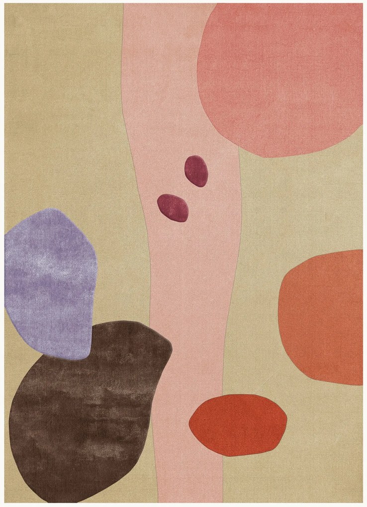 Tappeto in lana a pelo lungo tessuto a mano Secret Garden