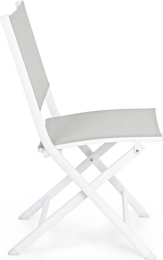 Sedia da esterno bianca in metallo Elin – Bizzotto