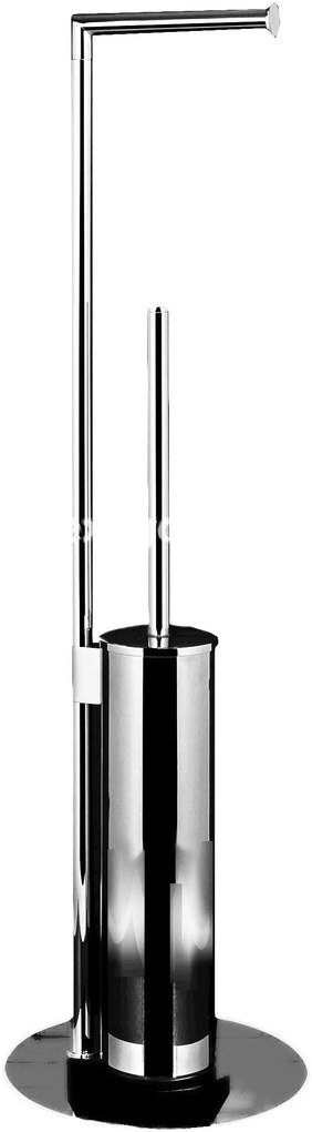 Colombo Design Mini Piantana Portarotolo Portascopino Stainless Steel Zirconium B40180HPS1