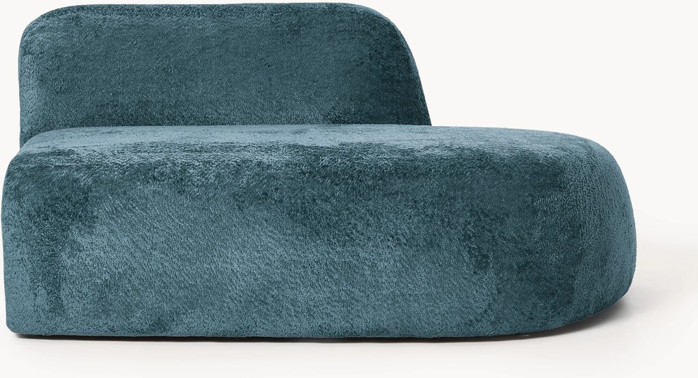 Chaise longue in teddy bouclé Wolke