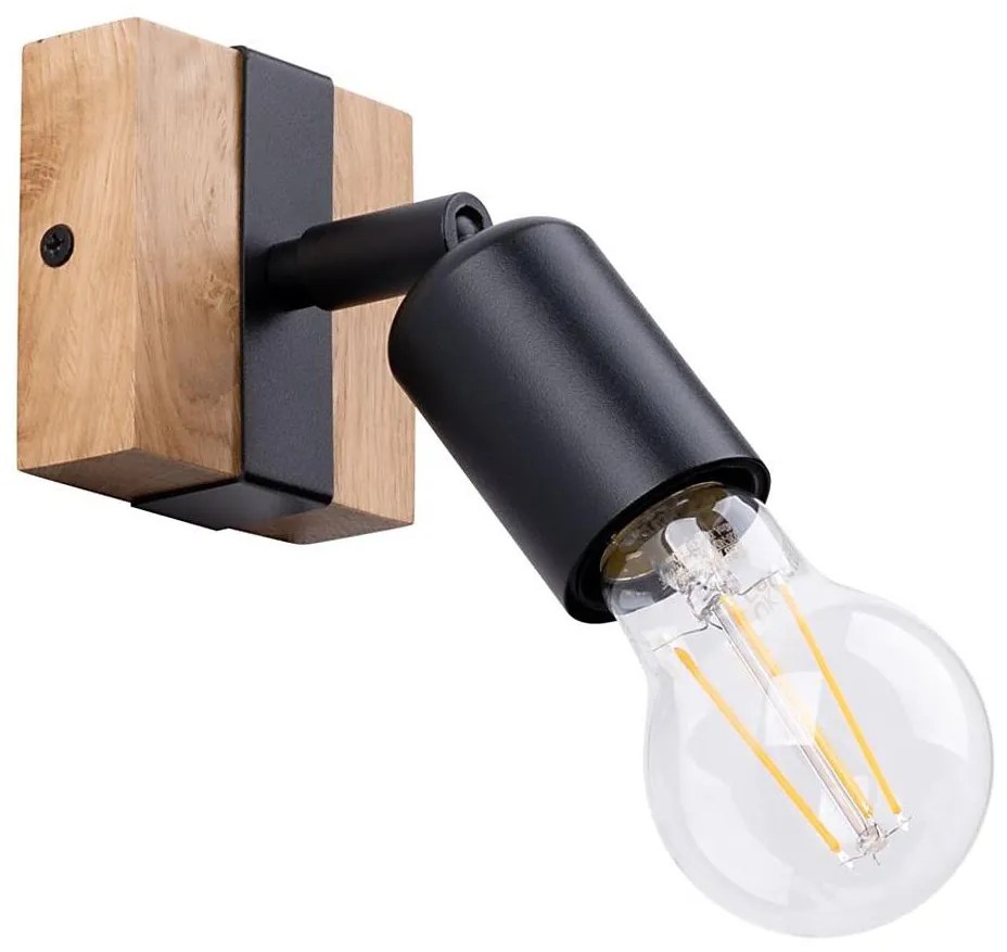 Sollux SL.1295 - Faretto ZUCA 1xE27/15W/230V nero