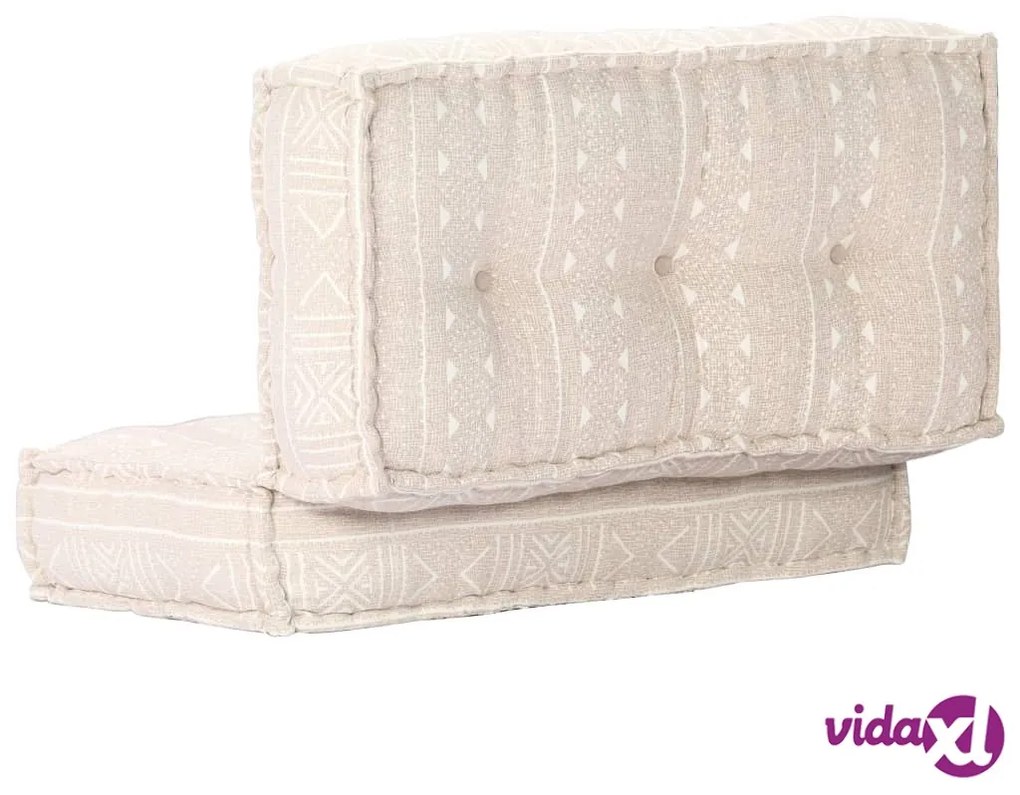vidaXL Pouf 100x100x20 cm in Tessuto Beige